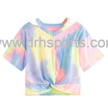 Tie Dye Short Printed Tops Regular Fit Manufacturers, Wholesale Suppliers
